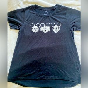 Disney Mickey Mouse. 3 faces of Mickey. Black size extra large. Lightly used